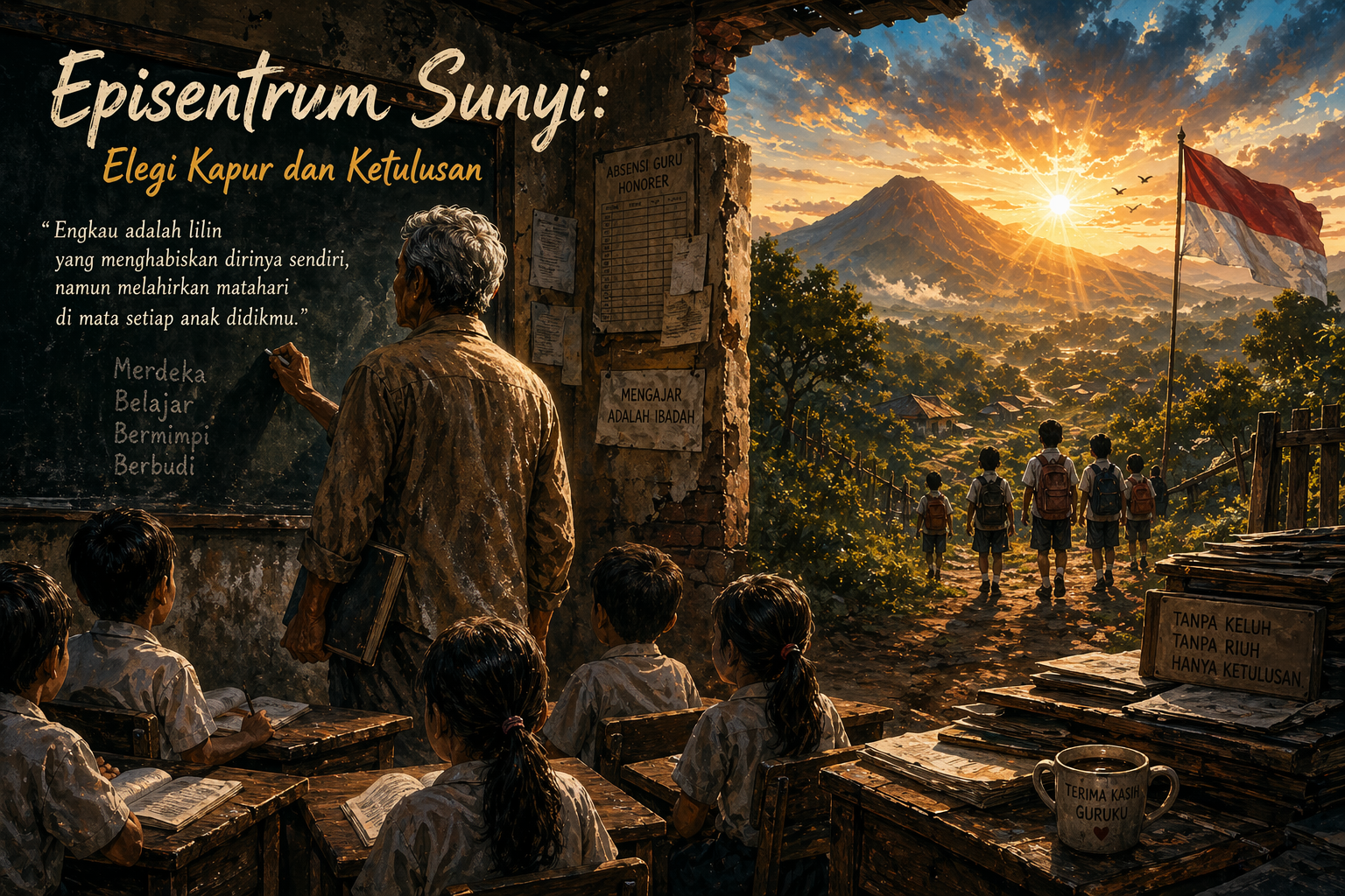 Episentrum Sunyi : Elegi Kapur dan Ketulusan